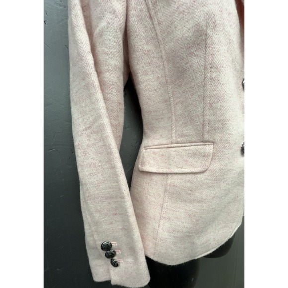 Talbots Blazer Jacket 2 Petal Pink Wool Blend Button Casual Career Feminine Prep - Picture 3 of 9